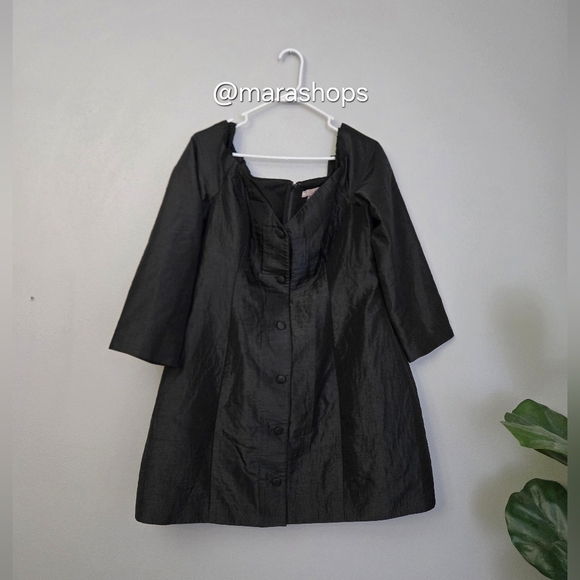 Hutch Long Sleeve Off The Shoulder Black Mini Dress - Picture 3 of 8